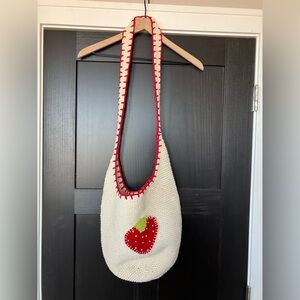 Strawberry Knit Shoulder Bag